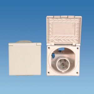 Flush Fitting Mains Inlet - Beige
