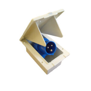 Mains Inlet Angled - Flush-White