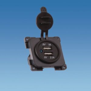 C - Line Twin USB Socket - 5 volt 1 amp & 2.1 amp