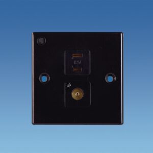 TV / 12 Volt Socket - Black