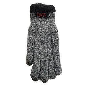 Mens Heat Machine 1.8tog Grey Marl Thermal Gloves M/L